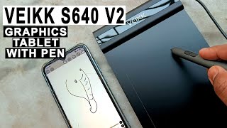 Veikk Graphics Drawing Tablet For Drawing Under 2000  VEIKK S640 V2 Pen Tablet Review In Hindi [upl. by Qulllon]