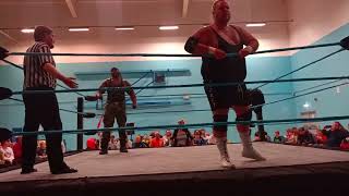 Mickey Barnes amp Chardonnay Vs Tiny Iron EPW American Wrestling Leigh Leisure Centre 22102023 [upl. by Digirb]