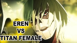 Eren vs Female Titan Final Battle English Subtitle [upl. by Pazit]