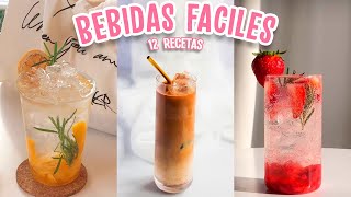 BEBIDAS DELICIOSAS Y FACILES EN CASA 12 RECETAS  Tutoriales Belen [upl. by Adnohsor]