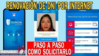 Renovación de DNI por Caducidad vía Internet 2024 desde TU CELULAR  ¿Cómo tramitar  RENIEC [upl. by Onnem]