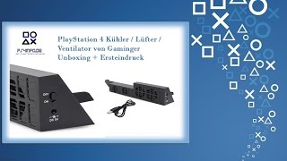 PlayStation 4 Kühler  Lüfter  Ventilator von Gaminger l Unboxing  Test PS4 [upl. by Hadeis]