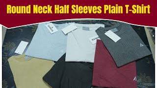 Mens Round Neck Half Sleeves Plain TShirt Collection  Available 1 Piece Courier  BSG Garments [upl. by Frayne881]