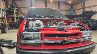 Putting a t6 s480 turbo on my 60 ls swapped s10 [upl. by Thibaud]