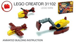 Lego Mini Vehicles Tutorial  LEGO CREATOR 31102 alternative build instructions Part 8 [upl. by Laon307]