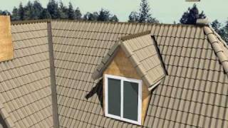 How to Install Concrete Roof Tile Animated [upl. by Nnailuj722]