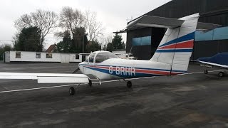 Piper PA38 Tomahawk GBRHR  London Elstree HD Aviation Become a Pilot [upl. by Nosecyrb]