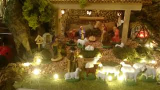 Ma crèche de Noël 2017 fabrication maison étable feuxmoulin santons escofier et gâteau [upl. by Amoritta132]