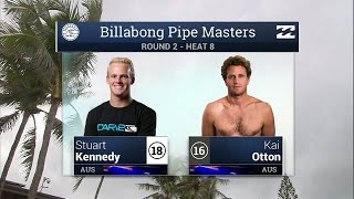 Stuart Kennady vs Kai Otton  Round Two Heat 8  2016 Billabong Pipe Masters [upl. by Whiting]