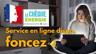 Chèque énergie  Service en ligne dispo foncez [upl. by Hepza]