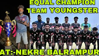 EQUAL CHAMPIONS TEAM YOUNGSTER ⚽️🥰💪ATNEKREBALRAMPURVlog Video 18102024 [upl. by Aronoh]