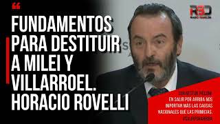 FUNDAMENTOS PARA DESTITUIR A MILEI Y VILLARROEL Por Horacio Rovelli [upl. by Ayatal]