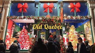 4K🇨🇦Old Quebec Christmas Market🎄🎀Fairytale Petit Champlain amp Place Royale Dec 2023 [upl. by Malony]