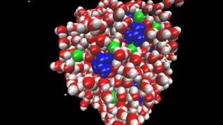 Molecular Dynamic simulation of salt water droplet [upl. by Htomit157]