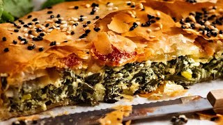 Spanakopita Greek Spinach Feta Pie with Filo Pastry [upl. by Saiasi]