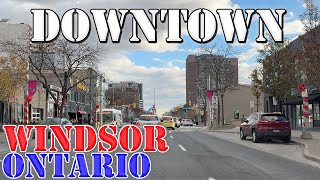 Windsor  Ontario  Canada  4K Downtown Drive [upl. by Rafat656]