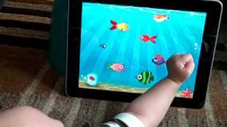 S demonstrates variety of baby apps on the iPad [upl. by Yojal]