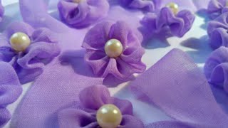 How to Make Flowers  Super Easy Fabric Flowers  Handmade Flower [upl. by Kalvin]