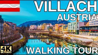 Villach 🇦🇹 Austria 4KUHD  Walking Tour in a city near Italy and Slovenia  With Captions [upl. by Carper]