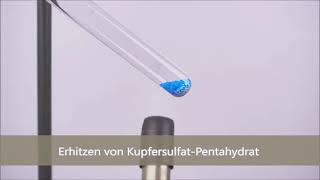 Die Umwandlung von KupfersulfatPentahydrat zu Kupfersulfat [upl. by Agnesse]