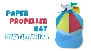 How to Make Paper Propeller Hat  DIY Tutorial  Paper crafting idea [upl. by Elagiba731]