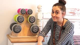 DIY Dumbbell Tree Rack 3 Tier amp Free Plans  The Carpenters Daughter [upl. by Pussej]