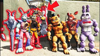 ALL BUFF ANIMATRONICS vs RUIN ANIMATRONICS GTA 5 FNAF Mods [upl. by Hosbein]