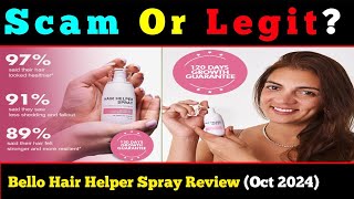 Bello Hair Helper Spray Review  Worth it Or Scam [upl. by Dalenna]