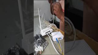 How to setup router and onu internet connection Lan to lan and wan router connectionshorts [upl. by Hsotnas]