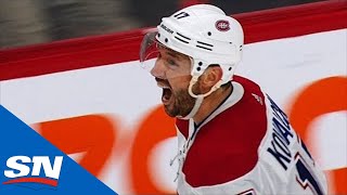 Ilya Kovalchuk Ecstatic After Scoring In OT For First Goal With Canadiens [upl. by Edac204]