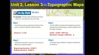 2 3 Part 2 Topographic Maps how to Find the Slope [upl. by Pasia]