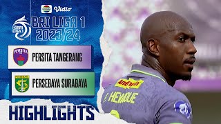 Persita Tangerang VS Persebaya Surabaya  Highlights  BRI Liga 1 20232024 [upl. by Leaper]