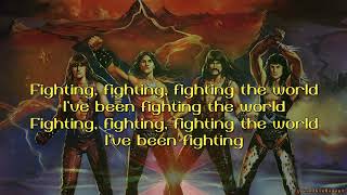 Manowar  Fighting The World Lyric Video lyrics manowar [upl. by Kellsie]