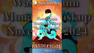 Wassermann SPIRITUALITÄT ✨ Horoskop November 2024 [upl. by Onez]