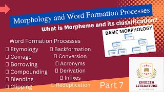 Morphology and Word Formation Processes Morpheme and its classification Morphology In Comskill [upl. by Ahsoj]