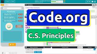 Codeorg Lesson 75 Conditionals Practice  Answer Tutorial  Unit 4 CS Principles [upl. by Hanoj]