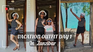 Vacation Outfit Day 1 in Zanzibar ootd [upl. by Assilim]