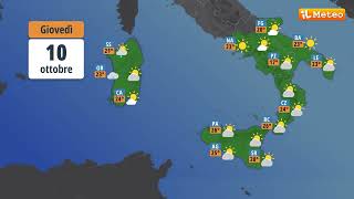 Meteo previsioni meteo Giovedì 10 ottobre 2024 [upl. by Kruger]