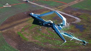 Wind turbine collapse in southwest Missouri no injuries [upl. by Ezalb]