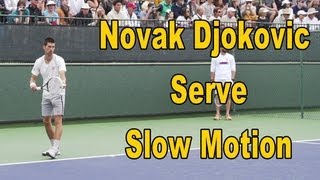 Novak Djokovic Serve Slow Motion  BNP Paribas Open 2013 [upl. by Eelam409]