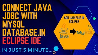 How to connect Java JDBC Connection with MySQL Database In Eclipse  Add Jar File In Eclipse 2024 [upl. by Niret663]