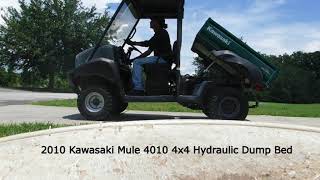 2010 Kawasaki Mule 4010 4x4 Hydraulic Dump Bed [upl. by Anaul]