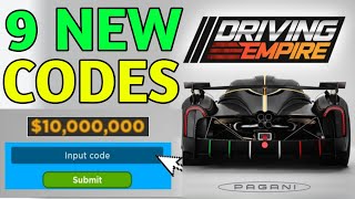 UPD⚠️DRIVING EMPIRE CODES MARCH 2024  ROBLOX DRIVING EMPIRE CODES 2024 [upl. by Sunev334]