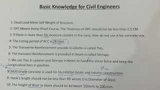 Basic Knowledge for Civil engineering Students [upl. by Blodget]