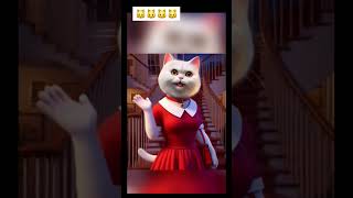 White cat yellowcat kitten cute sad catlover cutecat cat cartoon kittycatanimation funny [upl. by Correy]