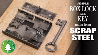 A Simple Warded Box Lock And Key Made From Scrap Steel [upl. by Adnohryt]