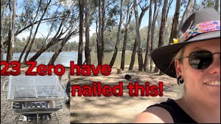 23Zero fire pit review  overnight camp on the Murray river with my dogs [upl. by Ozzy]