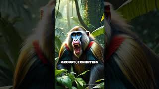 Mandrill vs Baboon Colorful Primates Clash [upl. by Eelaras]