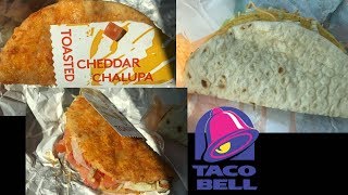 Taco Bell Toasted Cheddar Chalupa amp Cheesy Gordita Crunch Review [upl. by Anastasius512]