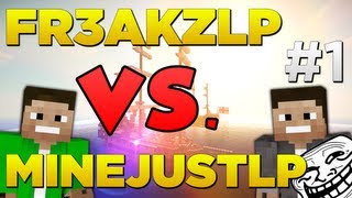 Fr3akzLP VS MineJustLP 1  Minecraft  Super Pirate Battle Royale BattleMap  Fr3akzLP [upl. by Ahsinyt]